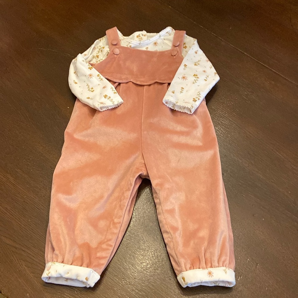 Rachel Zoe Baby 2 Piece  Velour Jumper 6-9